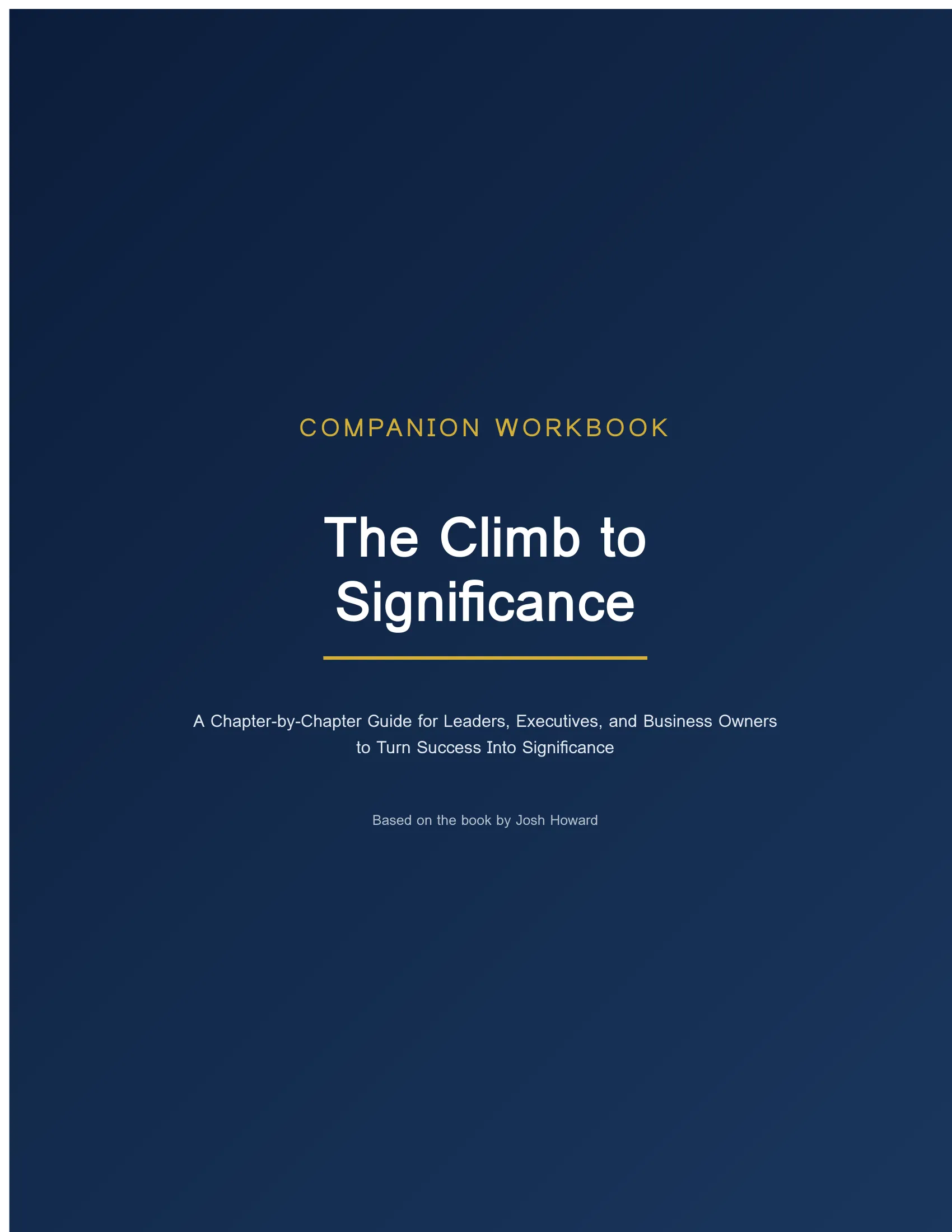 The Chapter Workbook